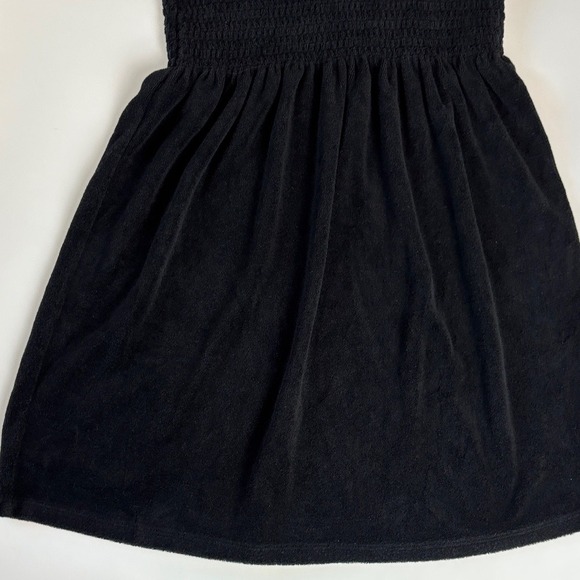Juicy Couture One-Shoulder Terry Mini Dress Smocked Bodice‎ Black Size L - Picture 7 of 7